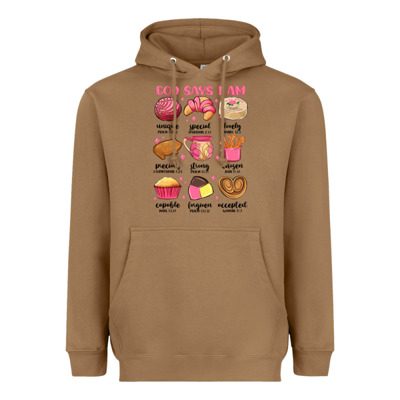 God Says I Am Mexican Pan Dulce Heavyweight Hoodie by MaliasSmallBusiness | Teevron
