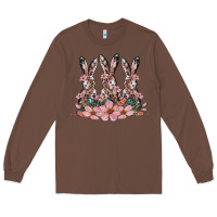 Chestnut rabbits with blossom flower Long Sleeve Tee - Artiststas