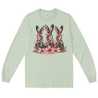 Matcha rabbits with blossom flower Long Sleeve Tee - Artiststas