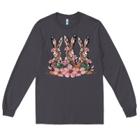 Smoke rabbits with blossom flower Long Sleeve Tee - Artiststas