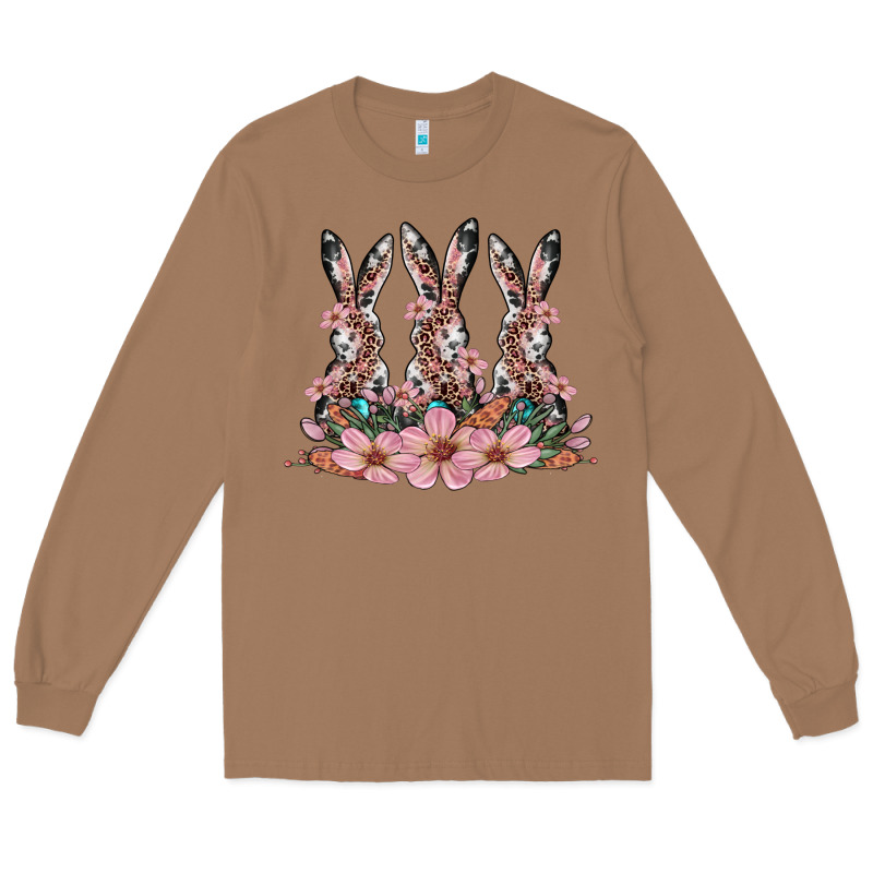 Rabbits With Blossom Flower Long Sleeve Tee by Artiststas | Teevron
