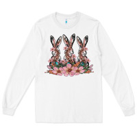 White rabbits with blossom flower Long Sleeve Tee - Artiststas