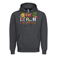 Smoke the beach is my happy place Zipper Hoodie - MaliasSmallBusiness