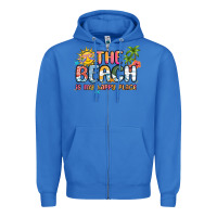 True Royal the beach is my happy place Zipper Hoodie - MaliasSmallBusiness