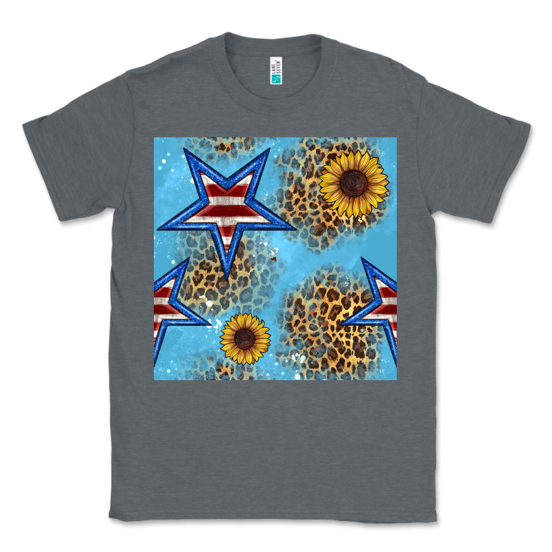 American Star And Sunflower Seamless  Pattern Classic Tee by BundleAndBundleShop | Teevron