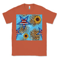 Copper american star and sunflower seamless  pattern Classic Tee - BundleAndBundleShop
