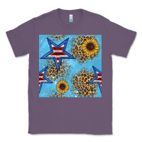 Lavender american star and sunflower seamless  pattern Classic Tee - BundleAndBundleShop