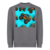 Storm monster truck pre teen seamless pattern Heavyweight Sweatshirt - HRA Design Shop