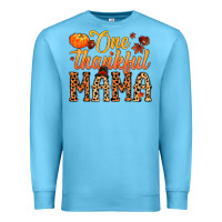 Ocean Blue one thankful mama Premium Sweatshirt - MaliasSmallBusiness
