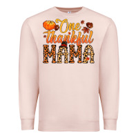 Pale Pink one thankful mama Premium Sweatshirt - MaliasSmallBusiness
