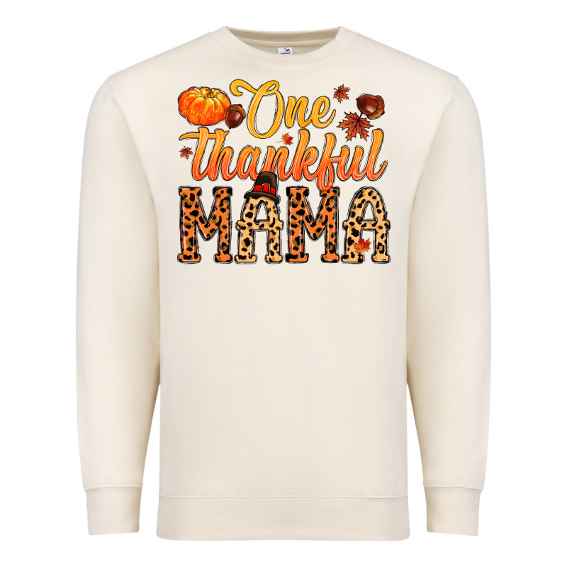 One Thankful Mama Premium Sweatshirt by MaliasSmallBusiness | Teevron