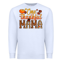 White one thankful mama Premium Sweatshirt - MaliasSmallBusiness