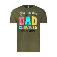 Vintage Olive forget the grad mom survived class of 2024 Vintage Tee - JahusDesignShop