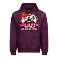 Mauve Wine Gaming is my valentine Urban Hoodie - HowdyJamesFarm