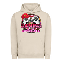 Pigment French Oak Gaming is my valentine Urban Hoodie - HowdyJamesFarm