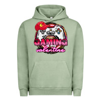 Pigment Oil Green Gaming is my valentine Urban Hoodie - HowdyJamesFarm