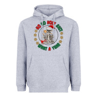 Heather Grey ho ho holly shit skeleton santa Heavyweight Hoodie - MaliasSmallBusiness