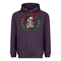 Plum ho ho holly shit skeleton santa Heavyweight Hoodie - MaliasSmallBusiness