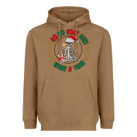 Toasted Coconut ho ho holly shit skeleton santa Heavyweight Hoodie - MaliasSmallBusiness