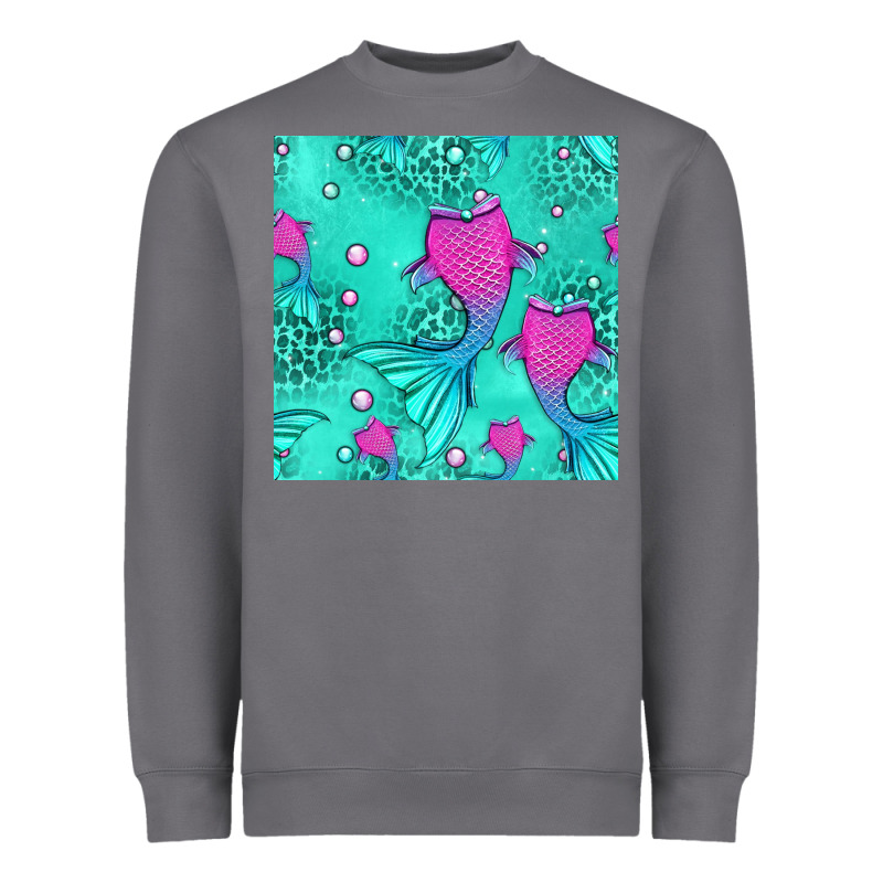 Mermaid Tail Seamless Pattern Heavyweight Sweatshirt by HRA Design Shop | Teevron