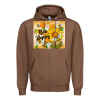 Chestnut bee happy Zipper Hoodie - MaliasSmallBusiness