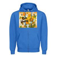True Royal bee happy Zipper Hoodie - MaliasSmallBusiness