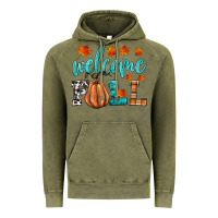 Vintage Olive welcome fall Vintage Hoodie - HRA Design Shop