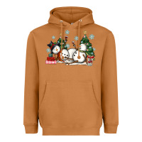 Meerkat christmas snowmen with wine Heavyweight Hoodie - MaliasSmallBusiness
