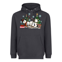 Smoke christmas snowmen with wine Heavyweight Hoodie - MaliasSmallBusiness