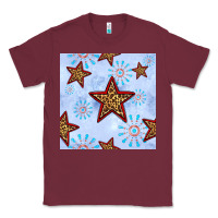Burgundy 4th of july leopard star seamless pattern Classic Tee - BundleAndBundleShop