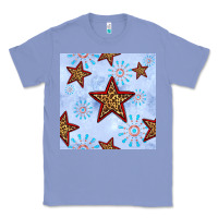 Colony Blue 4th of july leopard star seamless pattern Classic Tee - BundleAndBundleShop