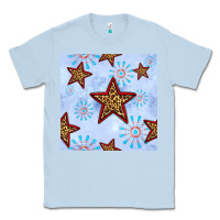 Dusty Blue 4th of july leopard star seamless pattern Classic Tee - BundleAndBundleShop