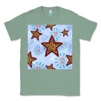 Sage 4th of july leopard star seamless pattern Classic Tee - BundleAndBundleShop