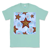 Seafoam 4th of july leopard star seamless pattern Classic Tee - BundleAndBundleShop