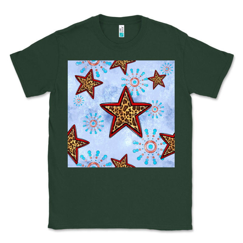 4th Of July Leopard Star Seamless Pattern Classic Tee by BundleAndBundleShop | Teevron