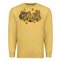 Antique Gold thankful pumpkins Premium Sweatshirt - MaliasSmallBusiness