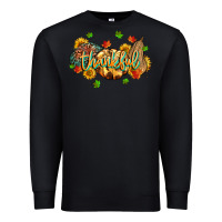 Black thankful pumpkins Premium Sweatshirt - MaliasSmallBusiness