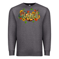 Charcoal Heather thankful pumpkins Premium Sweatshirt - MaliasSmallBusiness