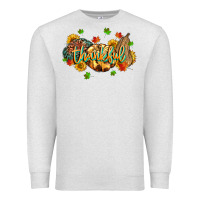 Oatmeal Heather thankful pumpkins Premium Sweatshirt - MaliasSmallBusiness