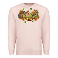 Pale Pink thankful pumpkins Premium Sweatshirt - MaliasSmallBusiness