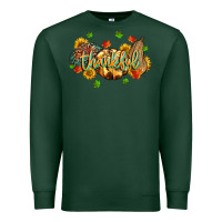 Sports Green thankful pumpkins Premium Sweatshirt - MaliasSmallBusiness