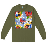 Army Green patriotic popsicle Long Sleeve Tee - BundleAndBundleShop