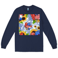 Navy patriotic popsicle Long Sleeve Tee - BundleAndBundleShop