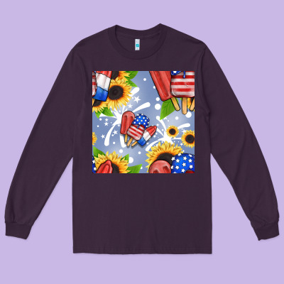 Patriotic Popsicle Long Sleeve Tee Designed By Bundleandbundleshop