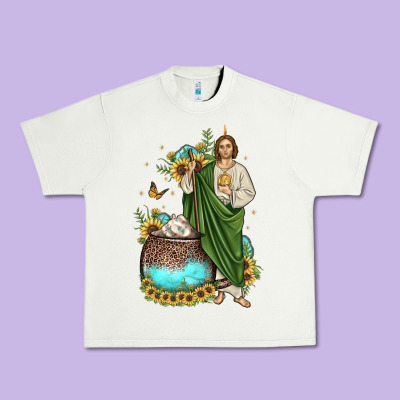 San Judas Coffee Cup Sunflower Urban Heavy Tee Designed By Jahusdesignshop