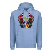Colony Blue angel wings softball Premium Hoodie - Jasminsmagicworld