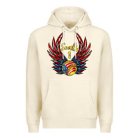 Sandshell angel wings softball Premium Hoodie - Jasminsmagicworld
