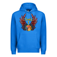 True Royal angel wings softball Premium Hoodie - Jasminsmagicworld