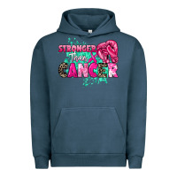 Pigment Midnight Navy Stronger than Cancer Urban Hoodie - HowdyJamesFarm