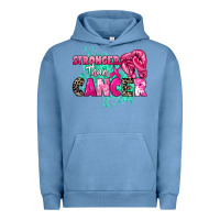 Pigment Pebble Blue Stronger than Cancer Urban Hoodie - HowdyJamesFarm